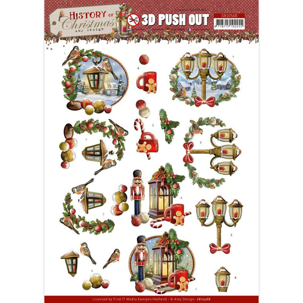 Find It Trading Amy Design Punchout Sheet - Christmas Lanterns, History Of Christmas