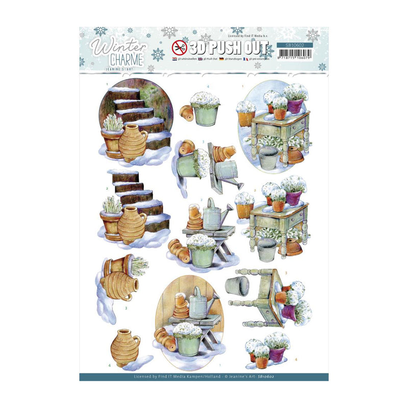 Find It Trading Jeanine's Art A4 Punchout Sheet - Stairs, Winter Charme
