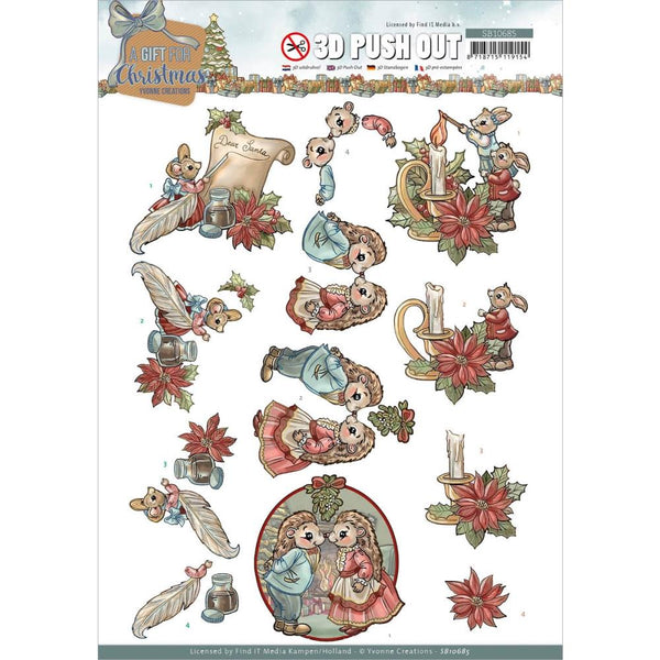 Find It Trading Yvonne Creations Punchout Sheet - A Gift For Christmas - Dear Santa*
