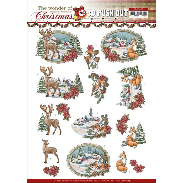 Find It Trading Yvonne Creations Punchout Sheet - Wonder Of Christmas - Wonderful Village