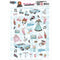 Find It Trading Yvonne Creations Punchout Sheet Small Elements A, Back To The Fifties*