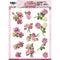 Find It Trading Amy Design 3D Push Out Sheet Roses, Pink Florals