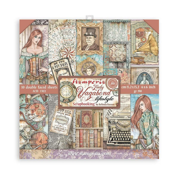 Stamperia Double-Sided Paper Pad 6"x6" 10 pack - Lady Vagabond Lifestyle
