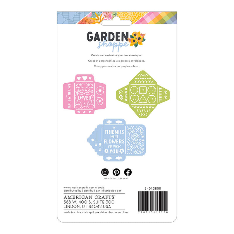 Paige Evans - Garden Shoppe Mini Envelope Stencils 3 Pack*