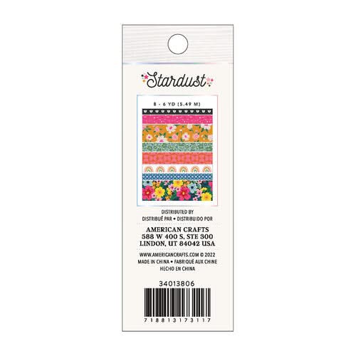 Jen Hadfield Stardust Washi Tape 8 pack with Silver Foil