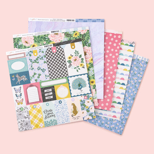 American Crafts Single-Sided Paper Pad 12"X12" (30.5cm x 30.5cm)  48 pack  Maggie Holmes Woodland Grove*