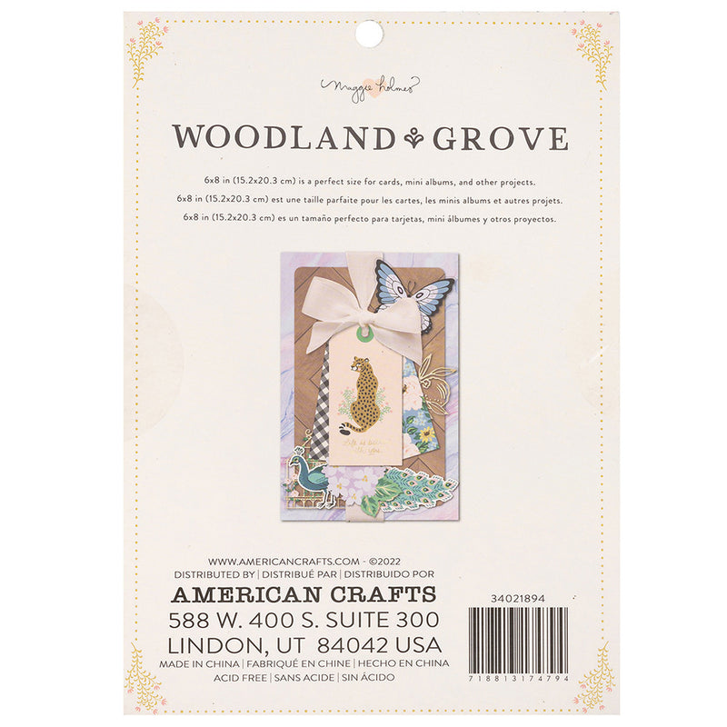 American Crafts Single-Sided Paper Pad 6"X8" 36 pack  Maggie Holmes Woodland Grove