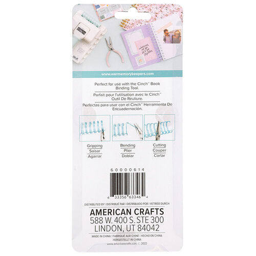 We R Memory Keepers Cinch Needle Nose Wire Clippers Pink