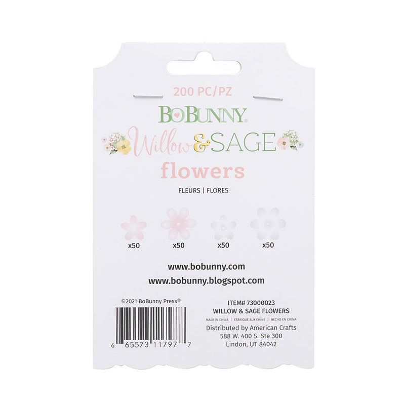 BoBunny Willow & Sage Sequins 60 pack - Flowers