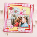 BoBunny - Count The Ways Adhesive Layered Chipboard with Pink Glitter Accents*