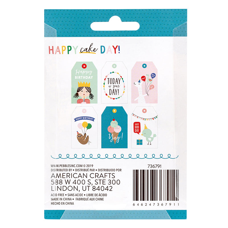 Pebbles - Happy Cake Day Collection - Embellishments - Tag Pad