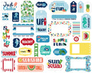 Carta Bella Cardstock Ephemera 33 pack - Frames & Tags, Beach Party*