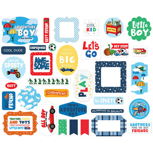 Carta Bella Cardstock Ephemera - 34 pack  Icons - Little Boy