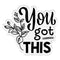 Crafter's Companion Clear Acrylic Stamps  - You Got This