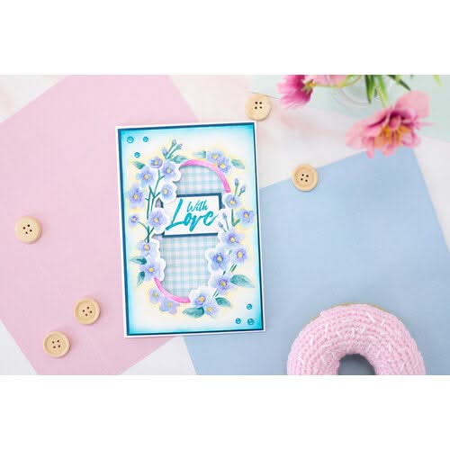 Gemini Cut And Emboss Folder 4"x6" Timeless Forget-Me-Nots*
