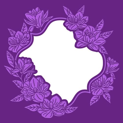 Gemini Cut And Emboss Folder 5"x5" Fragrant Magnolias*