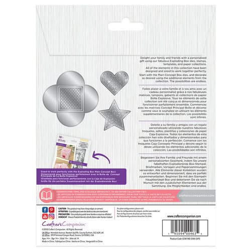 Crafter's Companion Gemini Dimensionals Papercraft Die Set - Exploding Box: Petal Envelope*