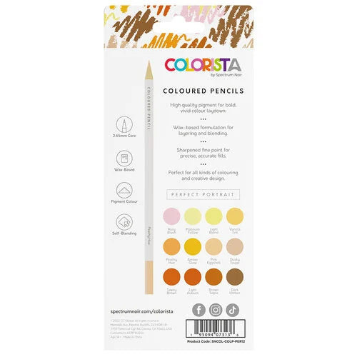 Spectrum Noir Colorista Colour Pencil 12-pack  Perfect Portrait