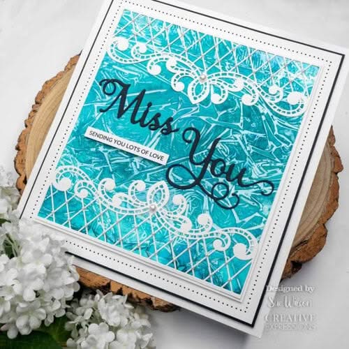Creative Expressions Craft Dies By Sue Wilson - Noble Shadowed Sentiment Collection - Missing You*