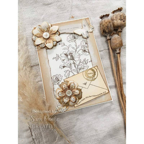 Creative Expressions Craft Dies By Sam Poole - Shabby Basics - Petite Fleur Madeline*
