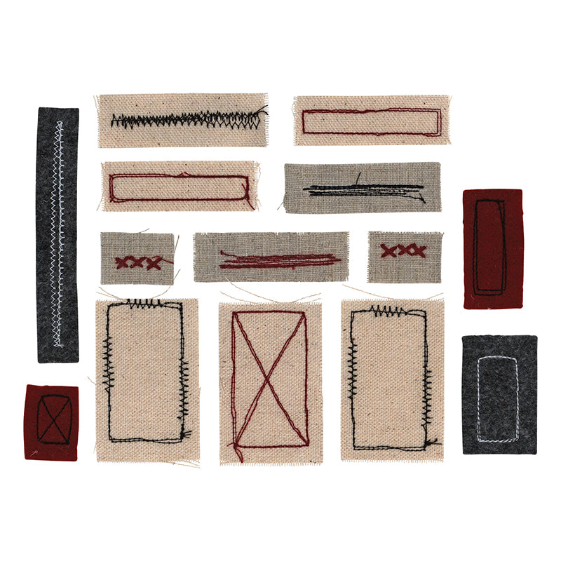Tim Holtz Idea-Ology Stitched Scraps 14 pack