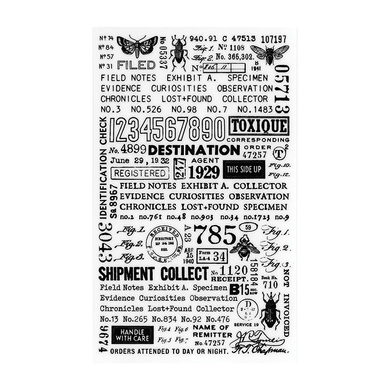 Tim Holtz Idea-Ology Remnant Rubs Rub-Ons 4.75in x 7.75in 2 pack Specimen