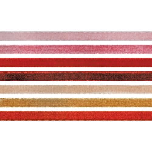 Tim Holtz Idea-Ology Velvet Trims 7 pack - Warm