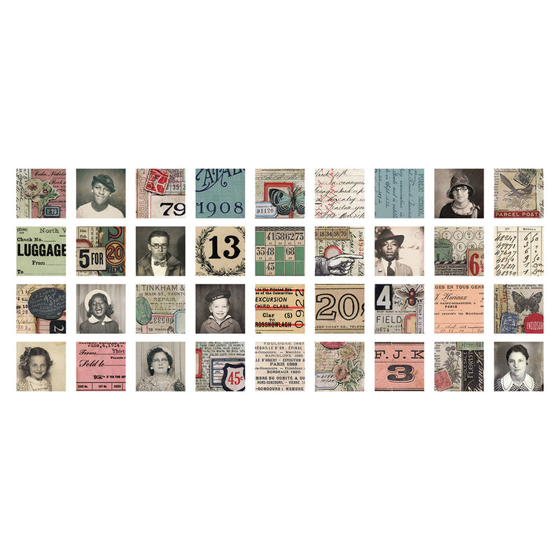 Tim Holtz Idea-Ology Collage Tiles 72 pack