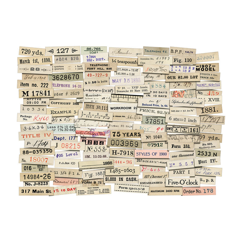 Tim Holtz Idea-Ology Ephemera Snippets 119 pack - Number Strips