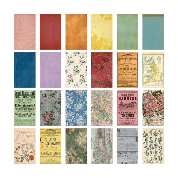 Tim Holtz Idea-Ology Backdrops Double-Sided Cardstock 6"X10" (24-pack) Volume
