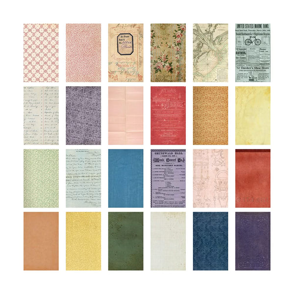 Tim Holtz Idea-Ology Backdrops Double-Sided Cardstock 6"X10" (24-pack) Volume