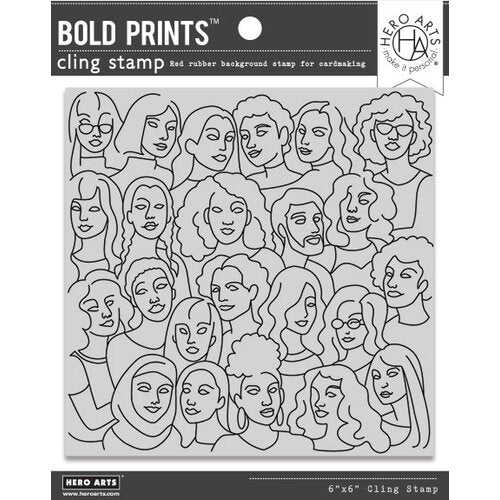 Hero Arts Cling Stamp - United People Bold Prints*