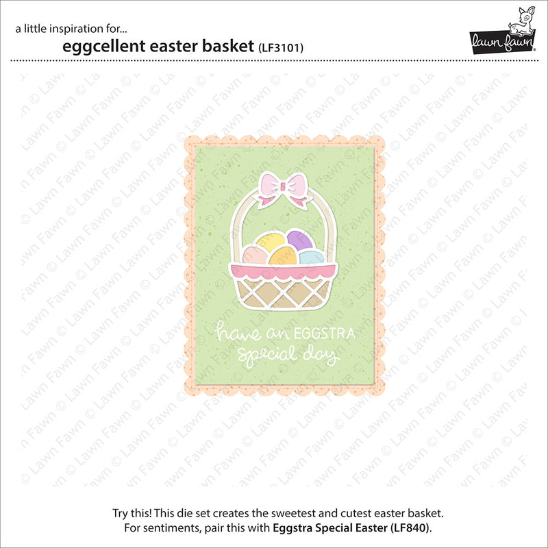 Lawn Cuts Custom Craft Die - Eggcellent Easter Basket