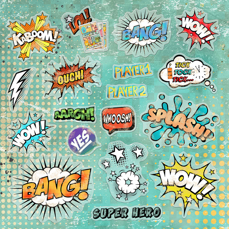 Asuka Studio Super Awesome - Clear Ephemera Die-Cuts*