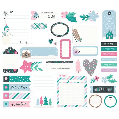 Simple Stories Feelin' Frosty Bits & Pieces Die-Cuts 35 pack - Journal*
