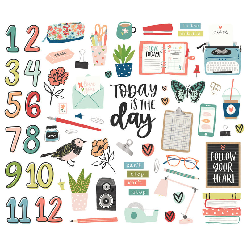 Simple Stories - Life Captured - Bits & Pieces Die-Cuts 60 pack*