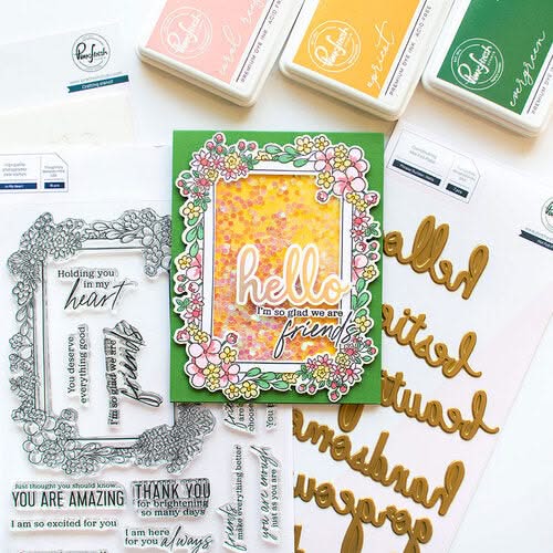 Pinkfresh Studio Stencils 4.25"x 5.25" 6 pack - In My Heart Layering*