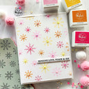 Pinkfresh Studio Cling Rubber Background Stamp A2 - Snowflakes*