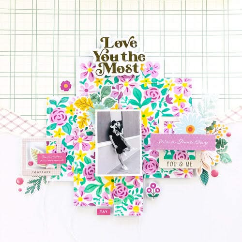 Pinkfresh Studio hot foil plate & die set Love You The Most*