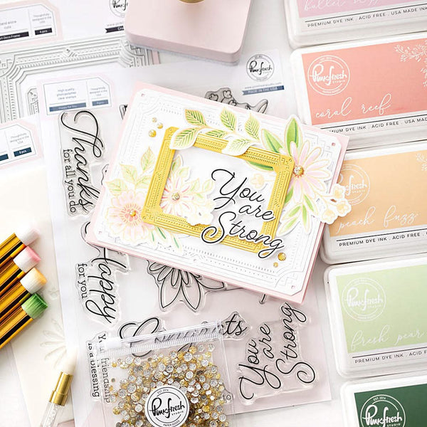 Pinkfresh Studio Clear Stamp Set 6"X8" (15.2cm x  20.3cm) Happy For You*