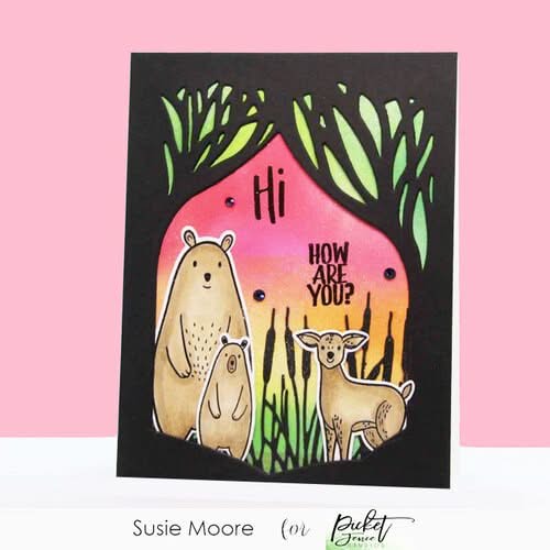 Picket Fence Studios 4"X8" Stamp Set - Forest Critters Stopping By To Say Hello*