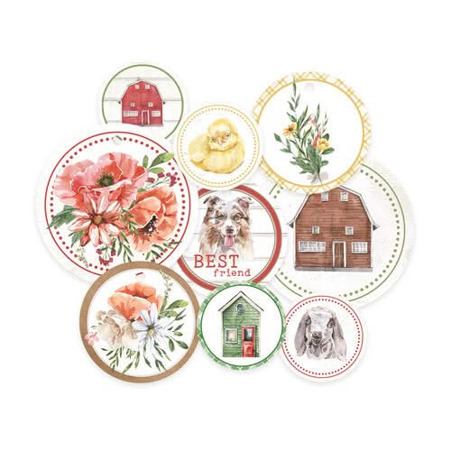 P13 Farm Sweet Farm Double-Sided Cardstock Tags 9 pack