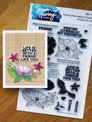 Simon Hurley create. Clear Stamps 6"x 9"- Friendship Florals*