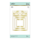 Spellbinders Amazing Papers Grace Glimmer Hot Foil Plate - Crowned Rimmed Squares