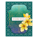 Spellbinders Glimmer Hot Foil Plate & Die Four Petal Scroll Label- Four Petal*