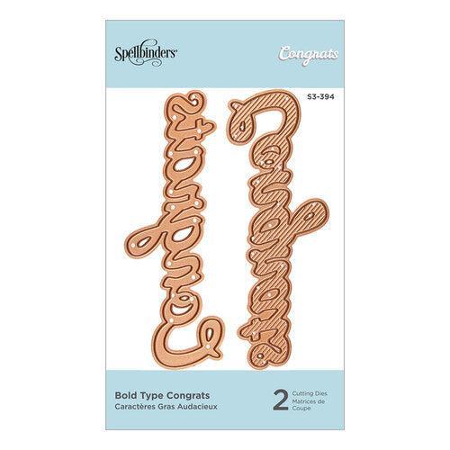 Spellbinders Shapeabilities Die D-Lites Bold Type Etched Die - Congrats*