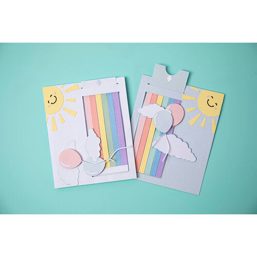 Sizzix Thinlits Die By Georgie Evans 13 pack - Rainbow Slider Car*