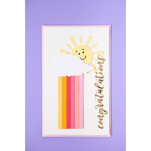 Sizzix Thinlits Die By Georgie Evans 13 pack - Rainbow Slider Car*