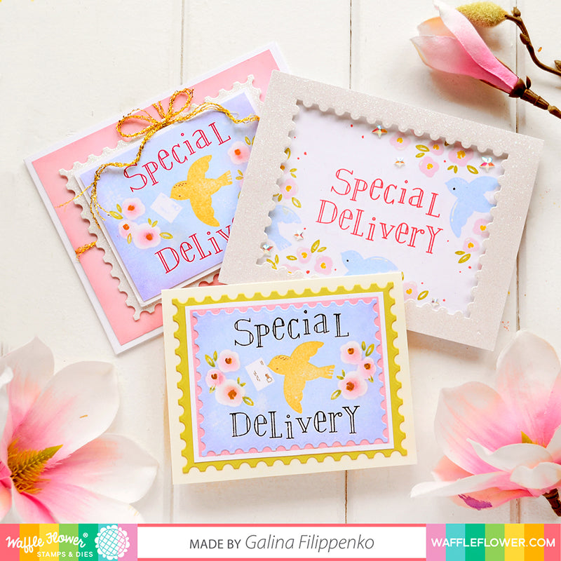 Waffle Flower Crafts Clear Stamps 4in x 6in - Special Delivery*
