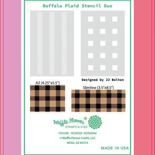 Waffle Flower Stencil - Buffalo Plaid Duo*